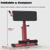 WAHHWF Roman Chair Abdominal Trainer, Heavy Duty Folding Roman Chair Hyperextension Bench Back Extension for Home Gym, Loads 330lbs (Color : Black) view 4