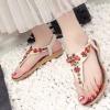 Sandals Women Memory Foam Band Sandals Flip Flop Fashion Summer Elastic Black Flip Flop Sandals for Women (Beige, 8) view 2
