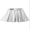 Nikiikoo Kids Girls Shiny Metallic Mini Flared Pleated Skater Skirt Athletic Dance Scooter Skorts Skirts Silver 6 Years view 2
