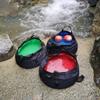 Collapsible Bucket 2 Gallon, Collapsible Sink Bucket 3 Pack, Portable Folding Bucket with Handle, Portable Camping Wash Basin Folding Water Container for Fishing (Size : Blue+Green+red) view 3