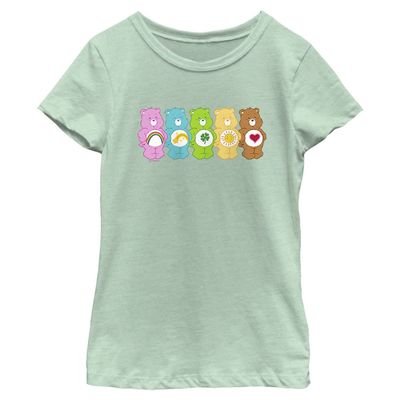 Fifth Sun Care Bears Together Girls Short Sleeve Tee Shirt, Mint, X-Large