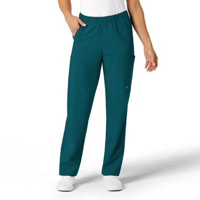 WonderWink W123 Unisex Multi-Cargo Scrub Pant - Caribbean Blue, 5X