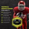 DAMAGE CONTROL Youth Football Mouth Guard  Breathable No Boil Mouthpiece, Protects Lips & Teeth, Works with Braces, Includes Helmet Strap  Sports Gear & Accessories (Black) view 2