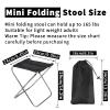 CUGBO 2Sets Portable Folding Camping Stool, Lightweight Camp Chair for Fishing Hiking, Compact Collapsible Travel Footstool for Outdoor, Beach, Backyard, Lawn,Picnic with Carry Bag,10.35" x 8.86" view 2
