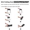 CUGBO 2Sets Portable Folding Camping Stool, Lightweight Camp Chair for Fishing Hiking, Compact Collapsible Travel Footstool for Outdoor, Beach, Backyard, Lawn,Picnic with Carry Bag,10.35" x 8.86" view 3