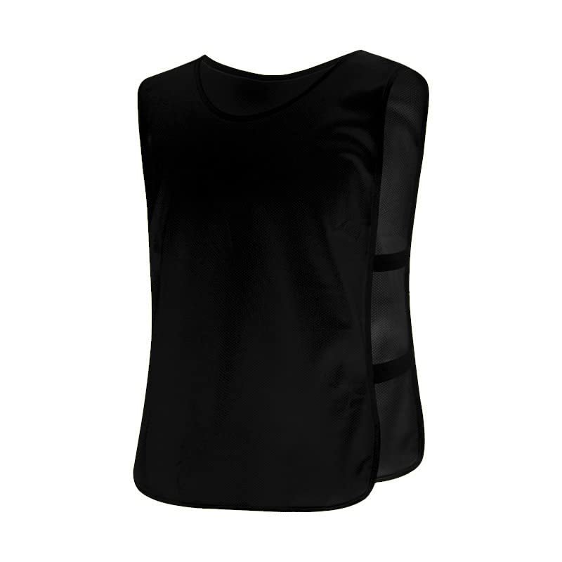 TopTie Scrimmage Training Vests Soccer Bibs Sports Pinnies for Adult/Young-Black-XL