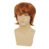 Wiwige Mens Orange Wig Short Layered Fluffy Natural Wig Synthetic Heat Resistant Halloween Cosplay Wig for Males view 2