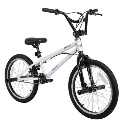 HH HILAND 20 inch Kids BMX Bicycle for Boys Girls Age 5-12 Years Old, 360 Degree Gyro & 4 Pegs, Kids Bike for Beginner-Level to Advanced Riders, White