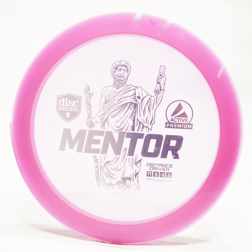 Discmania Active Premium Mentor Disc Golf Distance Driver, Pick Color/Weight [Stamp & Exact Color May Vary] Pink 170-172 Grams