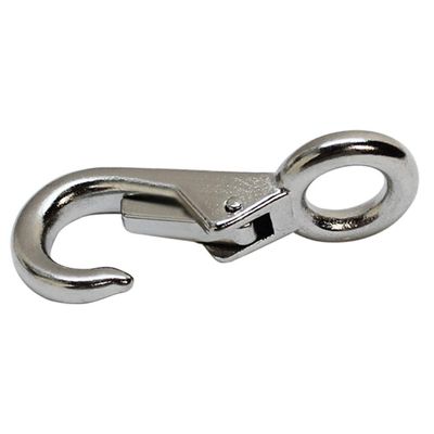 2 PC Stainless Steel 3/4" Marine Boat Fixed Eye Fast Snap Hook Key Chain 330 LB