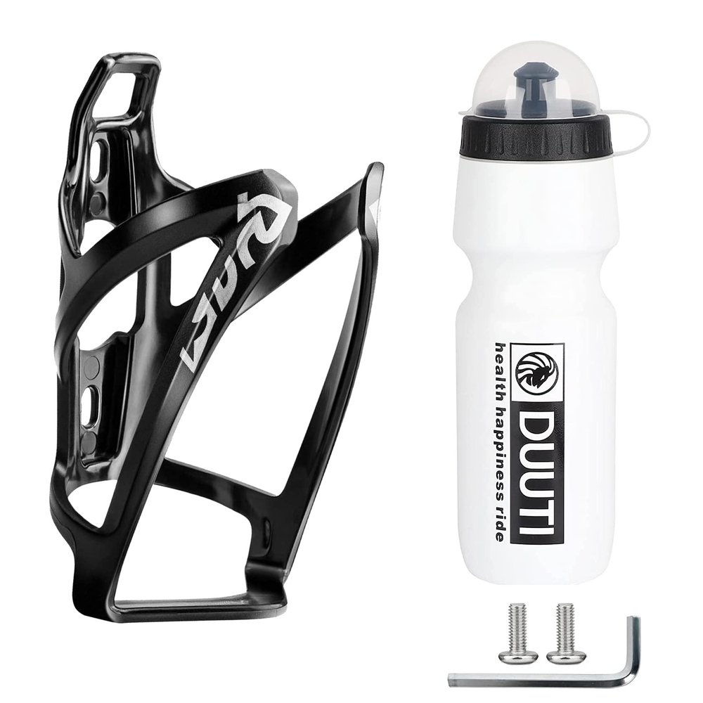 Suruid Bike Bottle Holder & Cage - Ultralight Plastic, BPA-Free 25oz Water Bottle for MTB & Road Bikes
