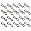 20 PC Stainless Steel 3/4" Marine Boat Fixed Eye Fast Snap Hook Key Chain 330 LB view 1