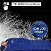 OMVMO 0 Degrees F 800 Fill Power Down Sleeping Bag for Adults,Lightweight 4 Season Envelope Rectangle Down Sleeping Bag for Backpacking Camping,Dark Blue Right-Zipper Long view 3