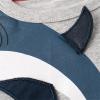 Toddler Kids Baby Boys Girls Shark Short Sleeve Crewneck T Shirts Tops Tee Clothes for Children Cargo (Grey, 1-2 Years) view 4