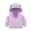 Toddler Baby Boys Girls Winter Windproof Hooded Coat Jacket Warm Fleece Outerwear Floral Jackets (Purple, 3-6 Months) view 1
