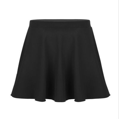 Nikiikoo Kids Girls A-Line Pleated Flared Skater Skirt Knee Length High Waist Skirts School Uniform Casual Daily Dress Black 6 Years