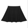 Nikiikoo Kids Girls A-Line Pleated Flared Skater Skirt Knee Length High Waist Skirts School Uniform Casual Daily Dress Black 6 Years view 4