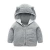 Toddler Baby Boys Girls Winter Windproof Hooded Coat Jacket Warm Fleece Outerwear Floral Jackets for (Grey, 3-6 Months) view 1