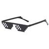 Yilistore Thug Life Sunglasses Halloween Dress Up Pixelated Mosaic Glasses,Party Glasses MLG Shades (Black A) view 1
