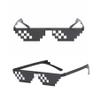 Yilistore Thug Life Sunglasses Halloween Dress Up Pixelated Mosaic Glasses,Party Glasses MLG Shades (Black A) view 2