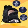Basketball Bag Backpack for Men Women with Ball & Shoes Compartment 30L Capacity Lightweight Breathable Boys Girls Soccer Ball Bag Backpack Fit Volleyball Football Sports Travel School Gym Black view 4
