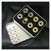KOVNOVI 16 Pieces Golden Bearing, 7 Beads 608 608z Bearings for FSK Slalom Inline Speed Skates Skating Shoes DINGGUANGHE (Color : 16 Bearings 8 Spacer) view 1
