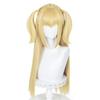 Wiggy Mermaid Long Blonde Wig for Misa Amane Cosplay, Long Straight Yellow Cute Kawaii Wig with Bangs + Cap for Halloween Costume view 1