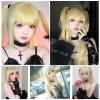 Wiggy Mermaid Long Blonde Wig for Misa Amane Cosplay, Long Straight Yellow Cute Kawaii Wig with Bangs + Cap for Halloween Costume view 2