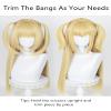 Wiggy Mermaid Long Blonde Wig for Misa Amane Cosplay, Long Straight Yellow Cute Kawaii Wig with Bangs + Cap for Halloween Costume view 3