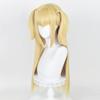 Wiggy Mermaid Long Blonde Wig for Misa Amane Cosplay, Long Straight Yellow Cute Kawaii Wig with Bangs + Cap for Halloween Costume view 4