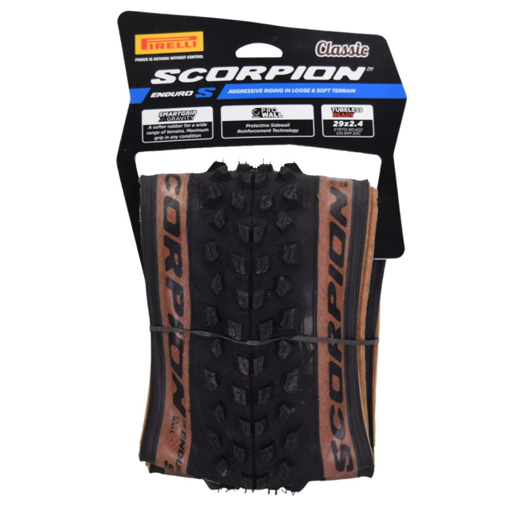 Pirelli Scorpion Enduro S Classic (29" x 2.4) Mountain Bicycle Tire for Extreme Enduro Riding, Tubeless Ready Clincher TLR, Enhanced ProWall MTB Casing (1 Tire)