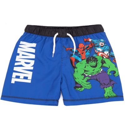 Marvel Swim Shorts Boys Kids Blue Hulk Spider-Man Swimwear Trunks 9-10 Years