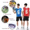 PULUOMASI Sports Pinnies-Numbered Practice Vest Pennies for Soccer Basketball Jersey Bibs -Set of 12/Youth Adults Team BlueRed2 L view 2