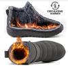 Aomigoct Boys Girls Winter Snow Boots: Waterproof Toddler Little Kid Boot with Fur Lined Easy Handles Unisex Child Warm Booties Comfortable Non Slip Walking view 4