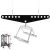 OMMUU D Handle Cable LAT Pull Down Bar Tricep Rope Crossover Row Attachments Machine Cable Attachmen Pulley System Double to Single for Home Gym view 2