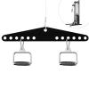 OMMUU D Handle Cable LAT Pull Down Bar Tricep Rope Crossover Row Attachments Machine Cable Attachmen Pulley System Double to Single for Home Gym view 3