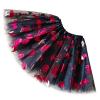 Rysly Girls Sparkle Tutus Princess Ballet Dance Layered Tulle Tutu Skirts Red Skull view 1