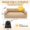 KingCamp Double Inflatable Couch for Camping, Portable Foldable Eco-Friendly Reach-Certified PVC Liner Air Lounger 2-Person Blow Up Sofa with Foot Pump, Pegs, Repair Kit & Removable Cover view 3