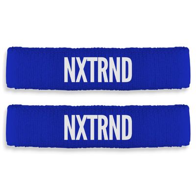 1 Pair Nxtrnd Bicep Bands, Sweat-Absorbent Arm Sweatbands, Football Accessory (Blue)