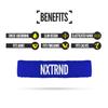 1 Pair Nxtrnd Bicep Bands, Sweat-Absorbent Arm Sweatbands, Football Accessory (Blue) view 3