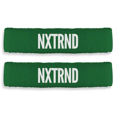 1 Pair Nxtrnd Bicep Bands, Sweat-Absorbent Arm Sweatbands, Football Accessory (Dark Green)