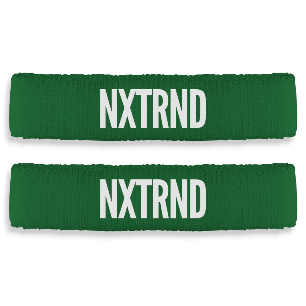 1 Pair Nxtrnd Bicep Bands, Sweat-Absorbent Arm Sweatbands, Football Accessory (Dark Green)
