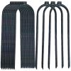 Coffken Heavy Rebar Trampoline Wind Stakes with Flat Welded Head,10x3x0.32 Wind Stake,Safety Ground Anchor for Securing Trampoline, Tents, Fences, Tarps, Garden Cloth, Hoses and More (8) view 1