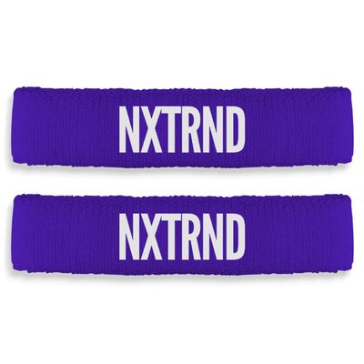 1 Pair Nxtrnd Bicep Bands, Sweat-Absorbent Arm Sweatbands, Football Accessory (Purple)