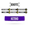 1 Pair Nxtrnd Bicep Bands, Sweat-Absorbent Arm Sweatbands, Football Accessory (Purple) view 3