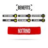 1 Pair Nxtrnd Bicep Bands, Sweat-Absorbent Arm Sweatbands, Football Accessory (Red) view 3