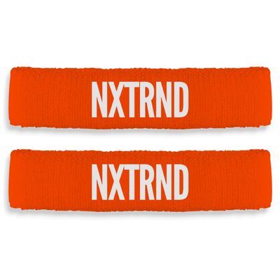 1 Pair Nxtrnd Bicep Bands, Sweat-Absorbent Arm Sweatbands, Football Accessory (Orange)