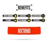 1 Pair Nxtrnd Bicep Bands, Sweat-Absorbent Arm Sweatbands, Football Accessory (Orange) view 3