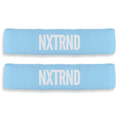 1 Pair Nxtrnd Bicep Bands, Sweat-Absorbent Arm Sweatbands, Football Accessory (Columbia Blue)