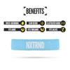 1 Pair Nxtrnd Bicep Bands, Sweat-Absorbent Arm Sweatbands, Football Accessory (Columbia Blue) view 3
